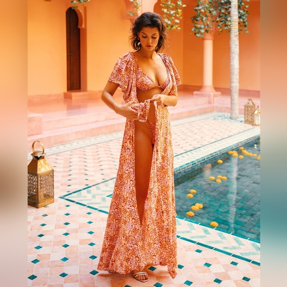 L*Space Pamela Cover-up Maxi Wrap Dress - Picture 9 of 10